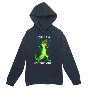 Now I Am Unstoppable Dinosaur Urban Pullover Hoodie