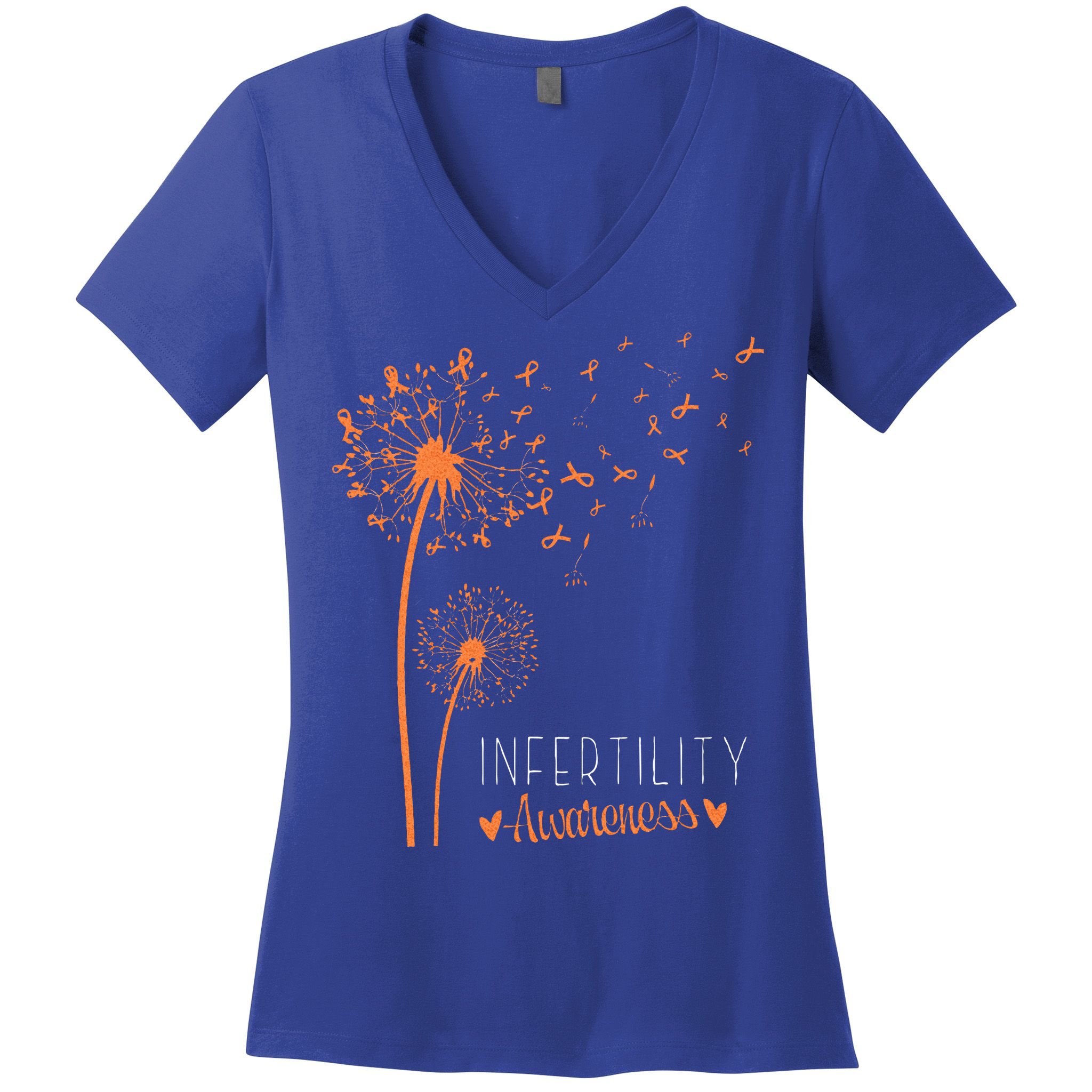 National Infertility Awareness Week Dandelion Women's V-Neck T-Shirt