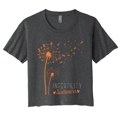 National Infertility Awareness Week Dandelion Women's Crop Top Tee