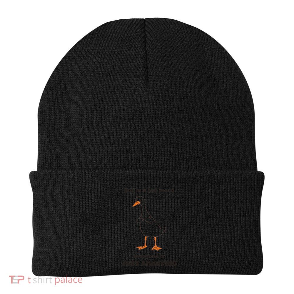 Not In A Bad Mood Everyone Annoying Funny Retro Silly Goose Knit Cap Winter Beanie