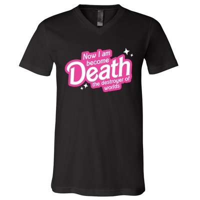 Now I Am Become Death The Destroyer Of Worlds V-Neck T-Shirt