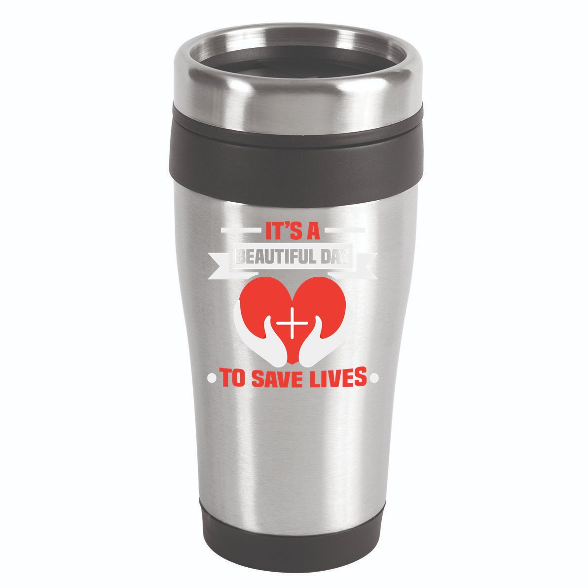 Nurse Its A Beautiful Day To Save Lives Rn Nurse Gift 16oz Travel Tumbler
