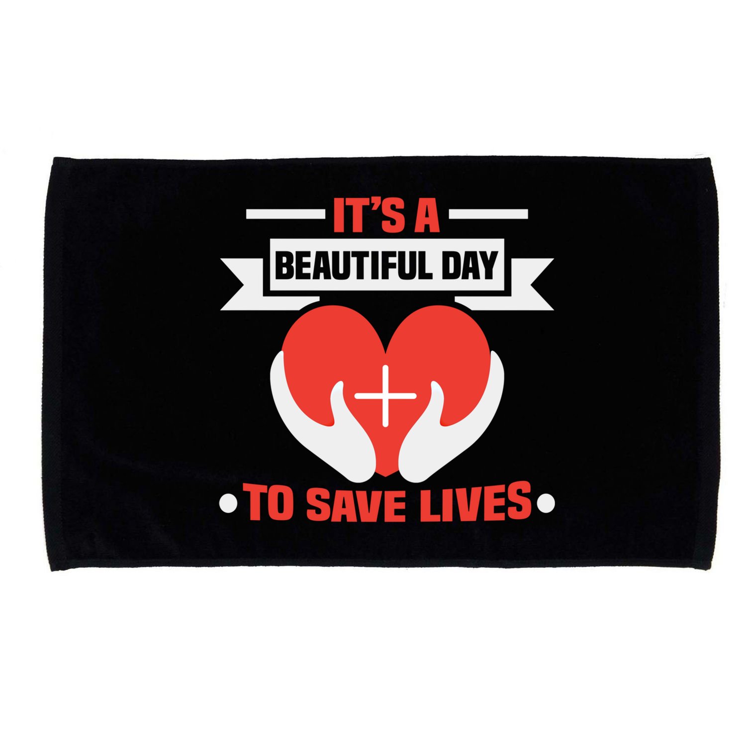 Nurse Its A Beautiful Day To Save Lives Rn Nurse Gift Microfiber Hand Towel
