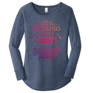 Nursing Is A Post Apocalyptic Survival Skill Funny Gift Women's Perfect Tri Tunic Long Sleeve Shirt