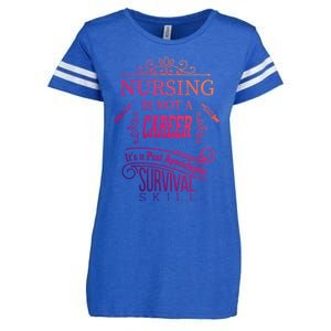 Nursing Is A Post Apocalyptic Survival Skill Funny Gift Enza Ladies Jersey Football T-Shirt