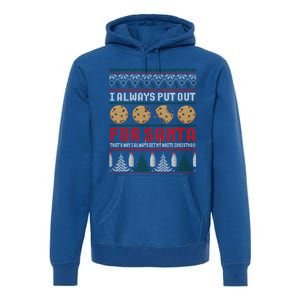 Naughty I Always Put Out For Santa Christmas Ugly Sweater Gift Premium Hoodie