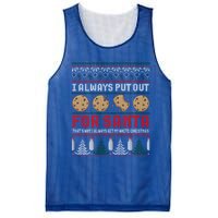 Naughty I Always Put Out For Santa Christmas Ugly Sweater Gift Mesh Reversible Basketball Jersey Tank