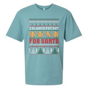 Naughty I Always Put Out For Santa Christmas Ugly Sweater Gift Sueded Cloud Jersey T-Shirt