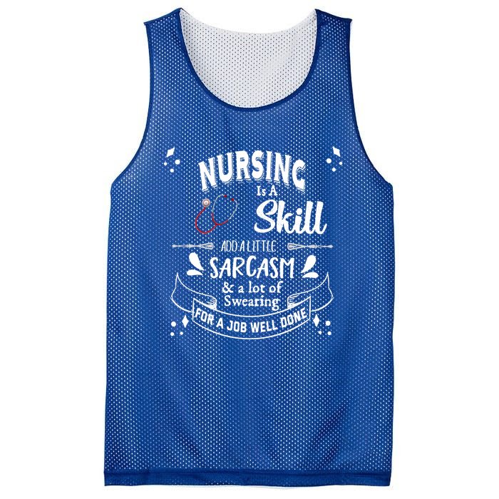 Nursing Is A Skill Career Occupation Gift Mesh Reversible Basketball Jersey Tank