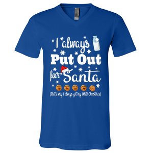 Naughty I Always Put Out For Santa Gift Great Gift V-Neck T-Shirt