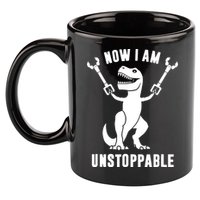 Now I Am Unstoppable Funny T Rex 11oz C Handle Ceramic Mug
