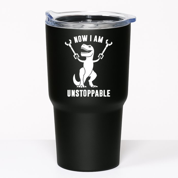 Now I Am Unstoppable Funny T Rex Tumbler
