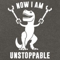 Now I Am Unstoppable Funny T Rex Cotton Canvas Backpack
