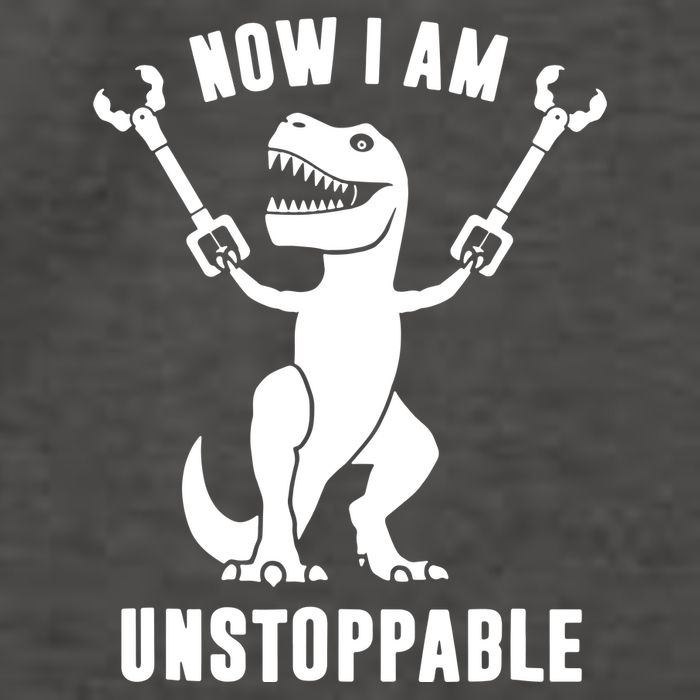 Now I Am Unstoppable Funny T Rex Vector Backpack