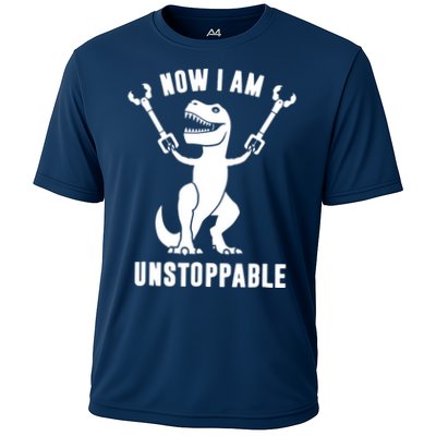 Now I Am Unstoppable Funny T Rex Performance Shirt