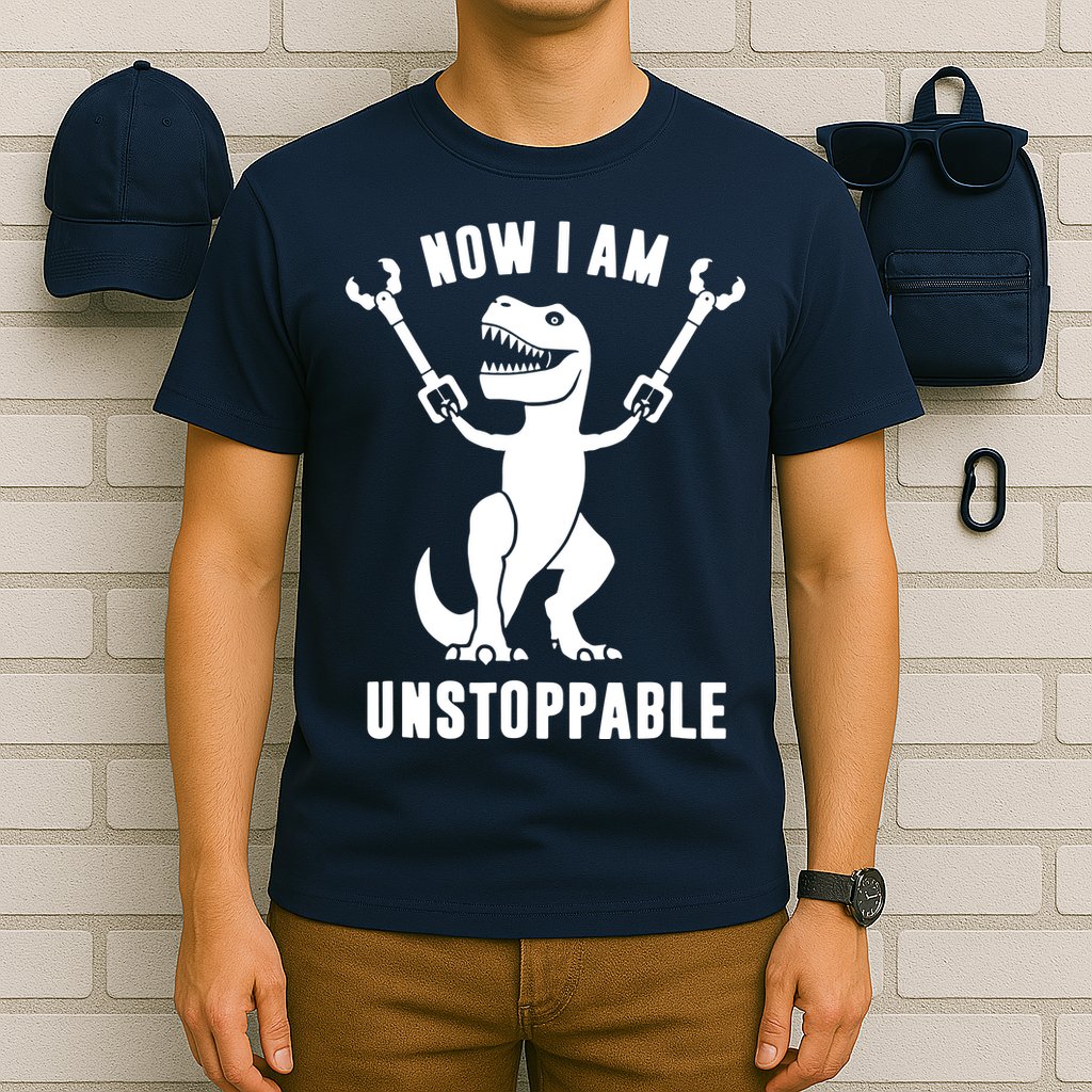 Now I Am Unstoppable Funny T Rex T-Shirt