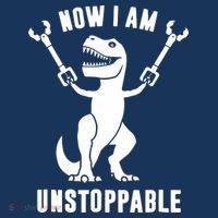 Now I Am Unstoppable Funny T Rex Drawstring Bag