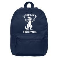 Now I Am Unstoppable Funny T Rex 16 in Basic Backpack