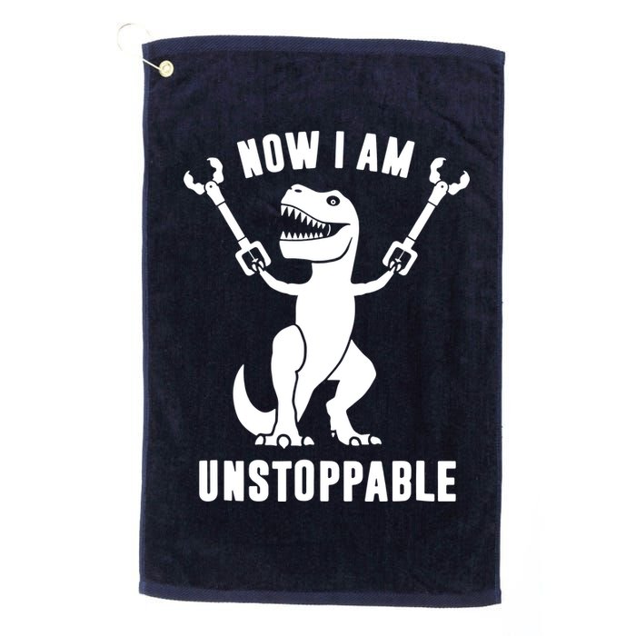 Now I Am Unstoppable Funny T Rex Golf Towel