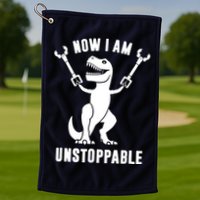 Now I Am Unstoppable Funny T Rex Golf Towel