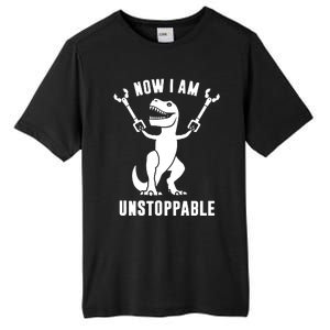 Now I Am Unstoppable Funny TRex Tall Fusion ChromaSoft Performance T-Shirt