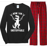 Now I Am Unstoppable Funny TRex Long Sleeve Pajama Set