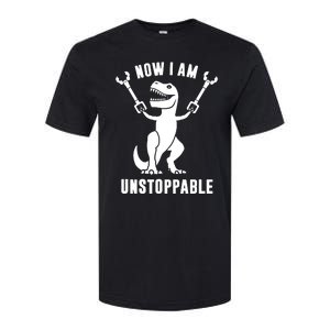 Now I Am Unstoppable Funny TRex Softstyle CVC T-Shirt