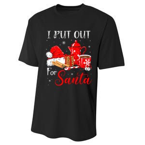 Naughty I Always Put Out For Santa Christmas Xmas Performance Sprint T-Shirt