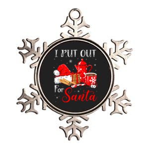 Naughty I Always Put Out For Santa Christmas Xmas Metallic Star Ornament