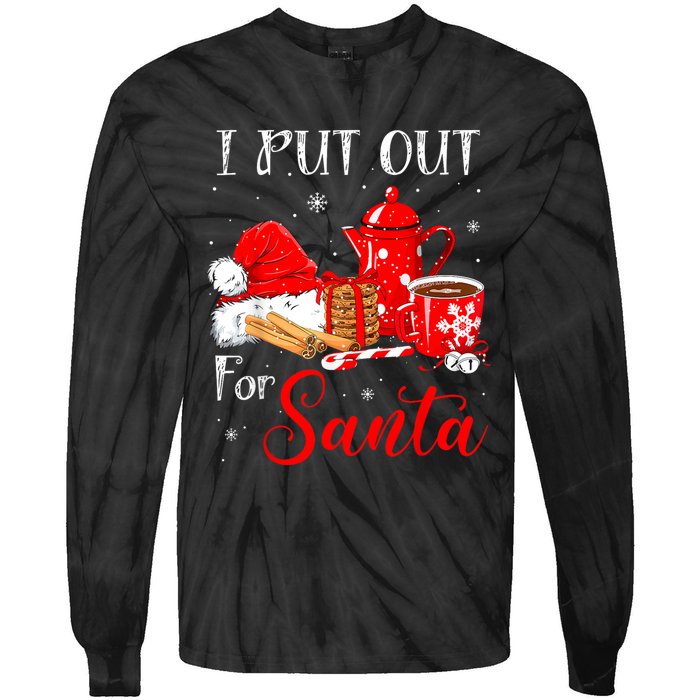 Naughty I Always Put Out For Santa Christmas Xmas Tie-Dye Long Sleeve Shirt