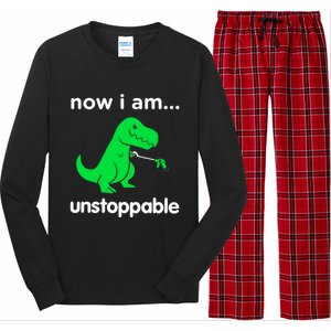 Now I Am Unstoppable Trex Funny Grabber Dinosaur Claws Gift Long Sleeve Pajama Set