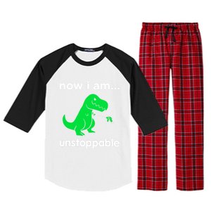 Now I Am Unstoppable Trex Funny Grabber Dinosaur Claws Gift Raglan Sleeve Pajama Set