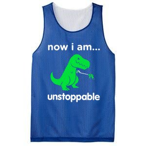 Now I Am Unstoppable Trex Funny Grabber Dinosaur Claws Gift Mesh Reversible Basketball Jersey Tank