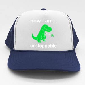 Now I Am Unstoppable Trex Funny Grabber Dinosaur Claws Gift Trucker Hat