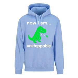 Now I Am Unstoppable Trex Funny Grabber Dinosaur Claws Gift Unisex Surf Hoodie