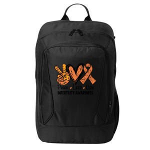 National Infertility Awareness Week Peace Love Cure Gift City Backpack