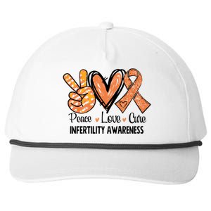 National Infertility Awareness Week Peace Love Cure Gift Snapback Five-Panel Rope Hat