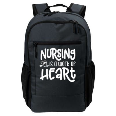 Nursing Is A Work Of Heart Gift For Nurses Great Gift Daily Commute Backpack