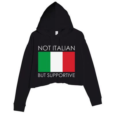Not Italian But Supportive Crop Fleece Hoodie