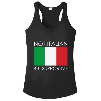 Not Italian But Supportive Ladies PosiCharge Competitor Racerback Tank