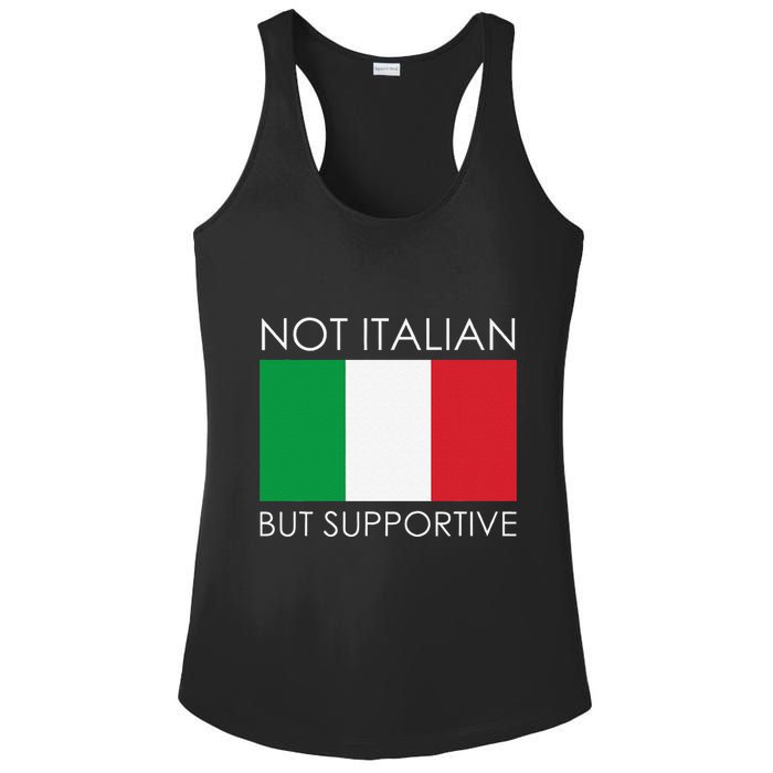 Not Italian But Supportive Ladies PosiCharge Competitor Racerback Tank