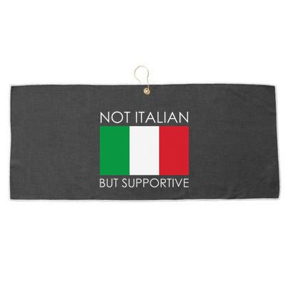 Not Italian But Supportive Large Microfiber Waffle Golf Towel