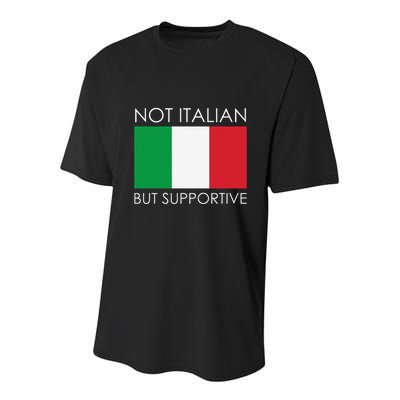 Not Italian But Supportive Youth Performance Sprint T-Shirt
