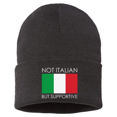 Not Italian But Supportive Sustainable Knit Beanie