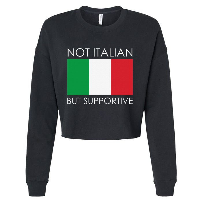 Not Italian But Supportive Cropped Pullover Crew
