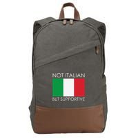 Not Italian But Supportive Cotton Canvas Backpack