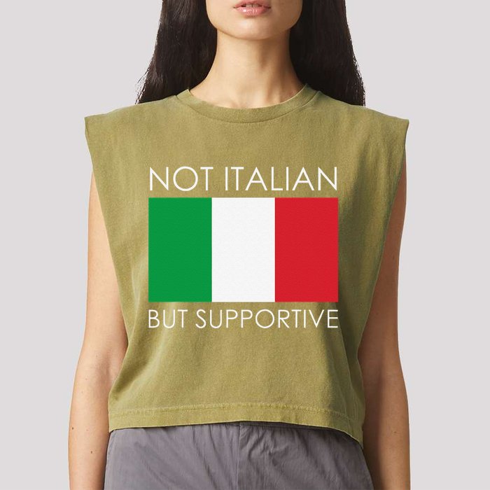 Not Italian But Supportive Garment-Dyed Women's Muscle Tee
