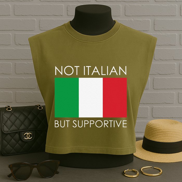 Not Italian But Supportive Garment-Dyed Women's Muscle Tee