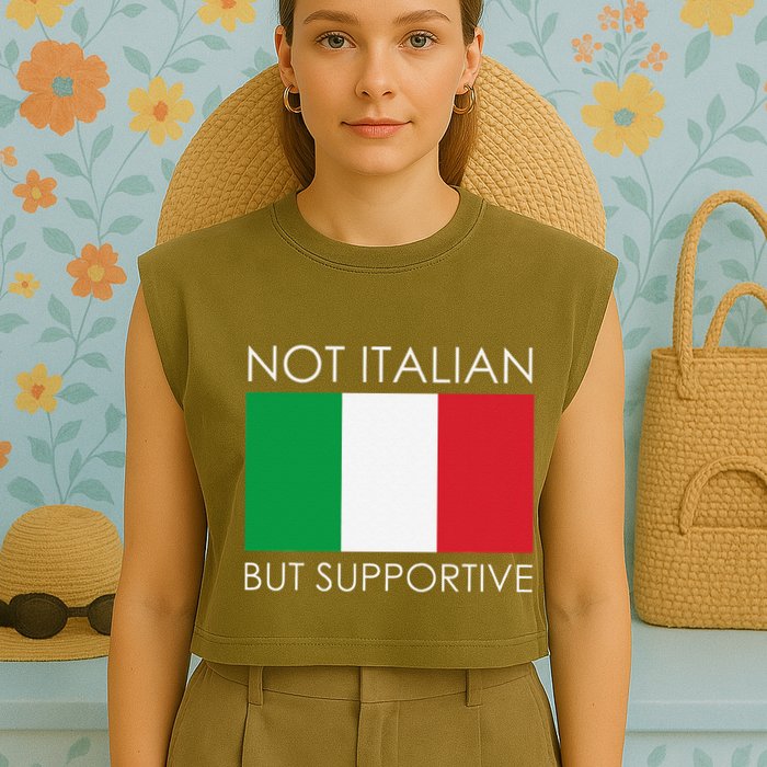 Not Italian But Supportive Garment-Dyed Women's Muscle Tee