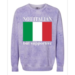 Not Italian But Supportive Colorblast Crewneck Sweatshirt